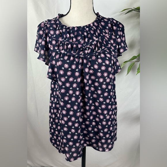 LOFT Multicolor Floral Knit Top - Picture 6 of 12